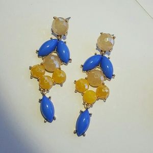 🆕 Long drop yellow and blue earings by Kim Min su